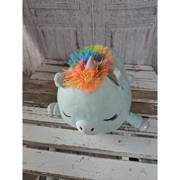 Rainbow unicorn horse pillow plush stuffed squisha - Picture 1 of 9